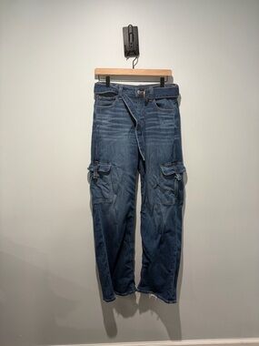 American Eagle Outfitters Super High Rise Baggy Wide Leg Cargo Jeans 4